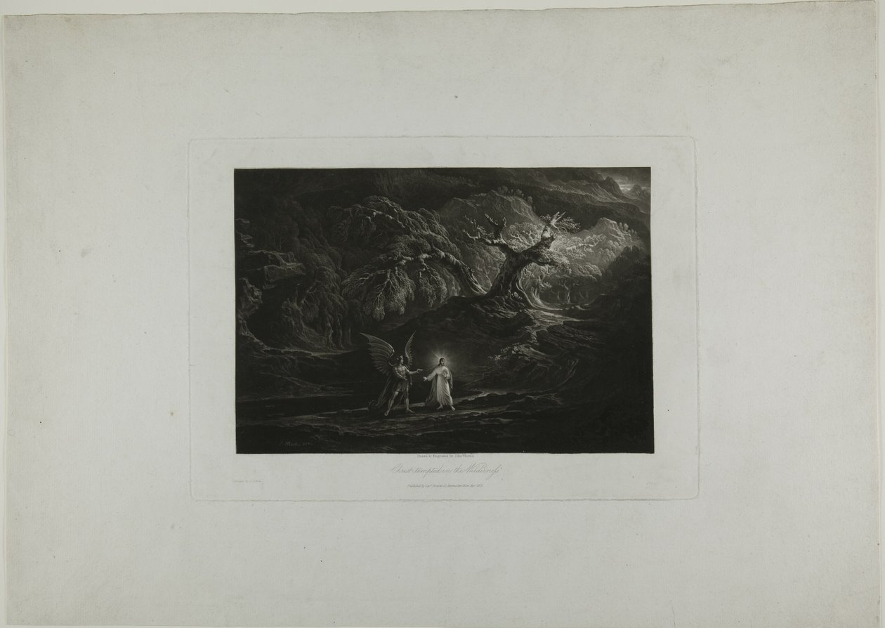 Kristus frestad i vildmarken av John Martin
