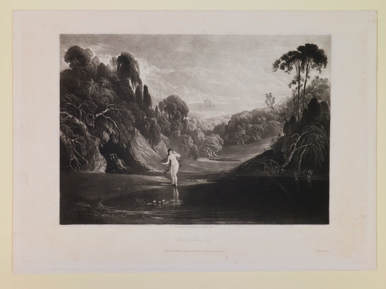 Eva vid källan (Bok 4, rad 453), ur "Det förlorade paradiset" av John Martin
