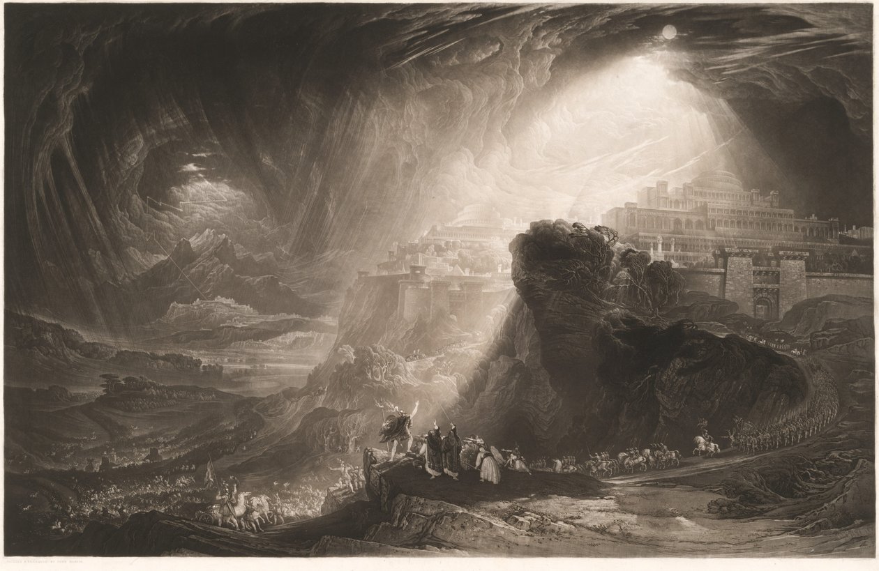 Joshua befaller solen att stå still av John Martin