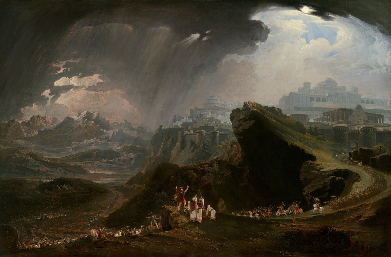 Joshua befaller solen att stå stilla på Gibeon av John Martin