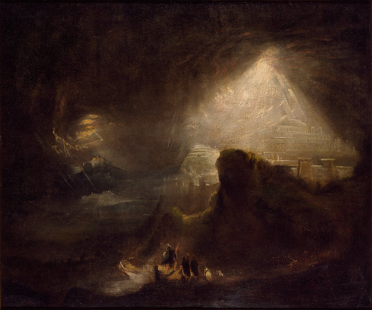Joshua befallde solen att stå stilla, c1822 av John Martin