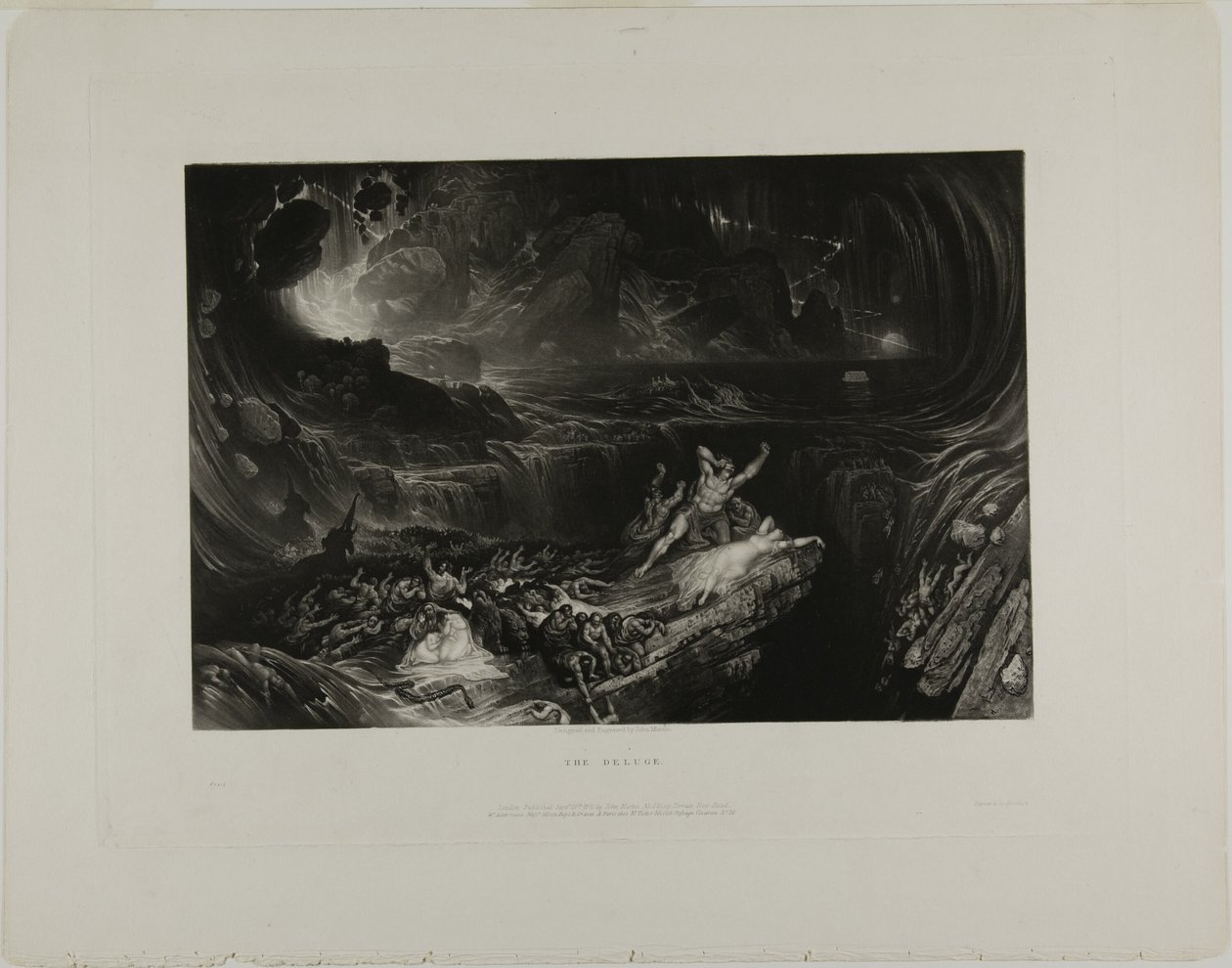 Syndfloden, från illustrationer av Bibeln av John Martin