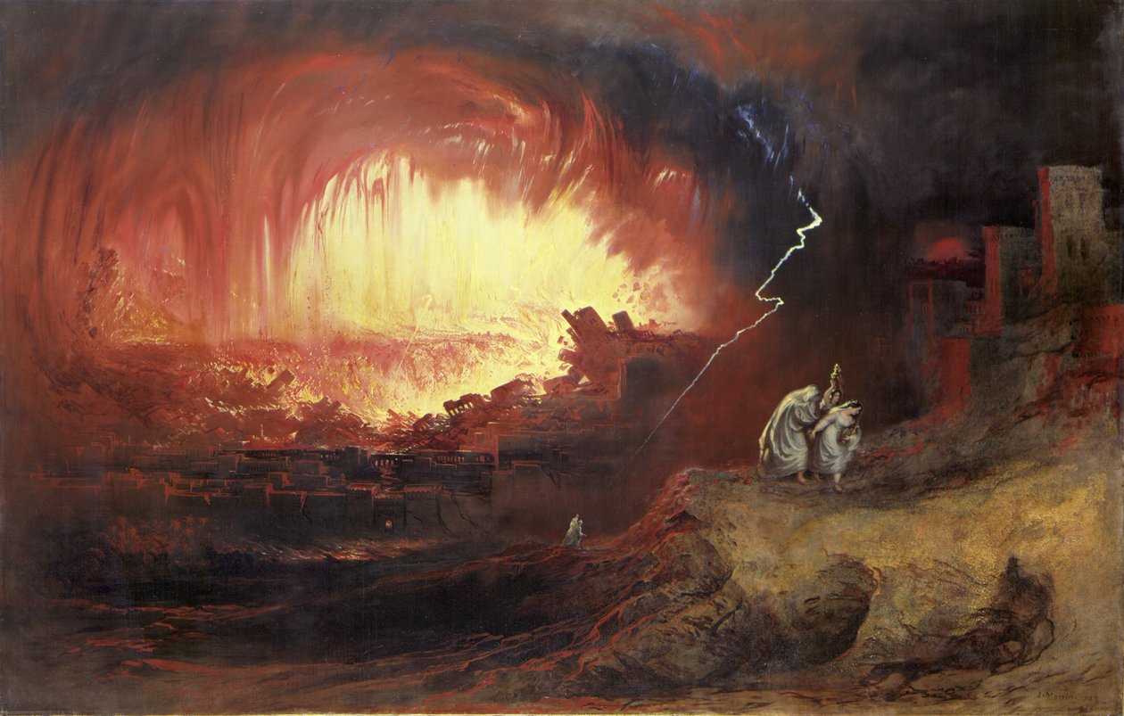 Förintelsen av Sodom och Gomorra av John Martin