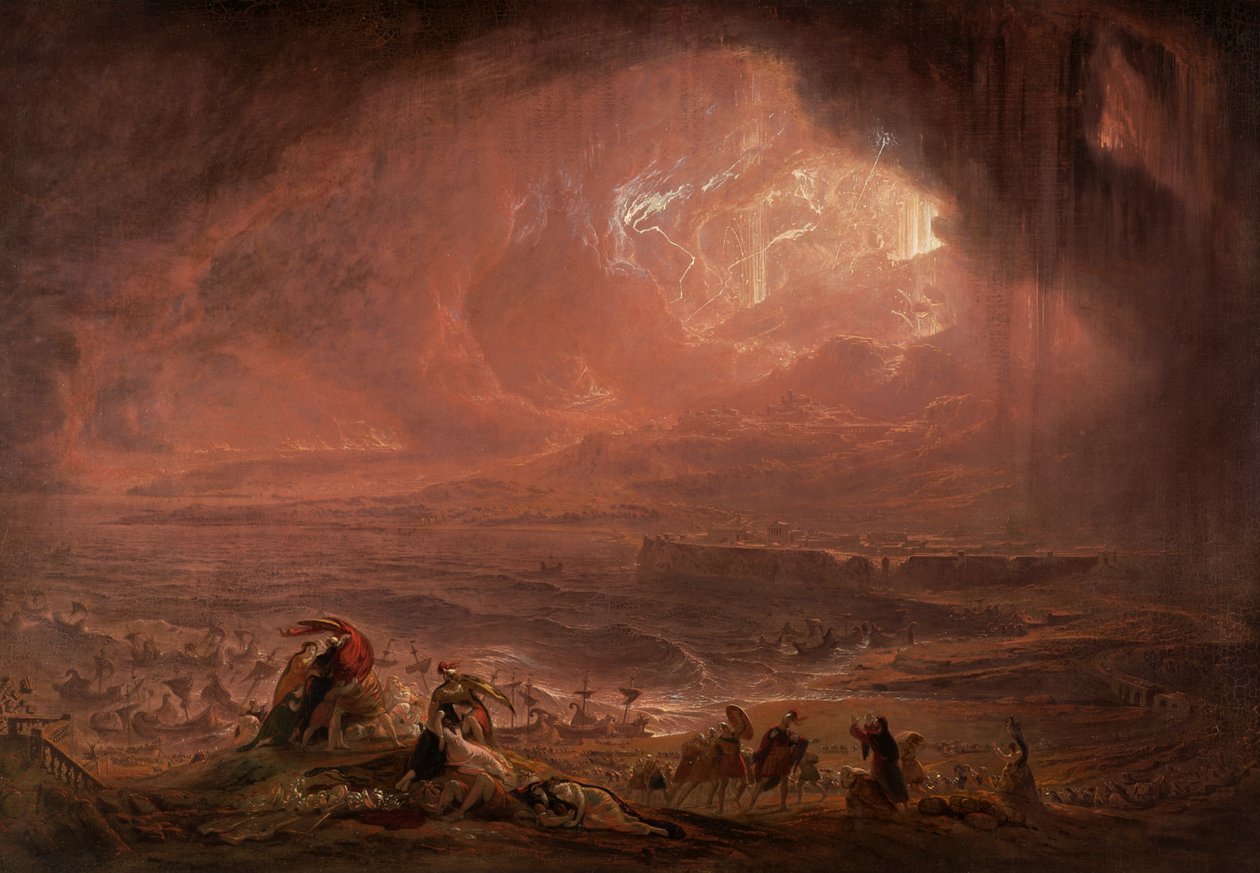 Förstörelsen av Herculaneum och Pompeji av John Martin