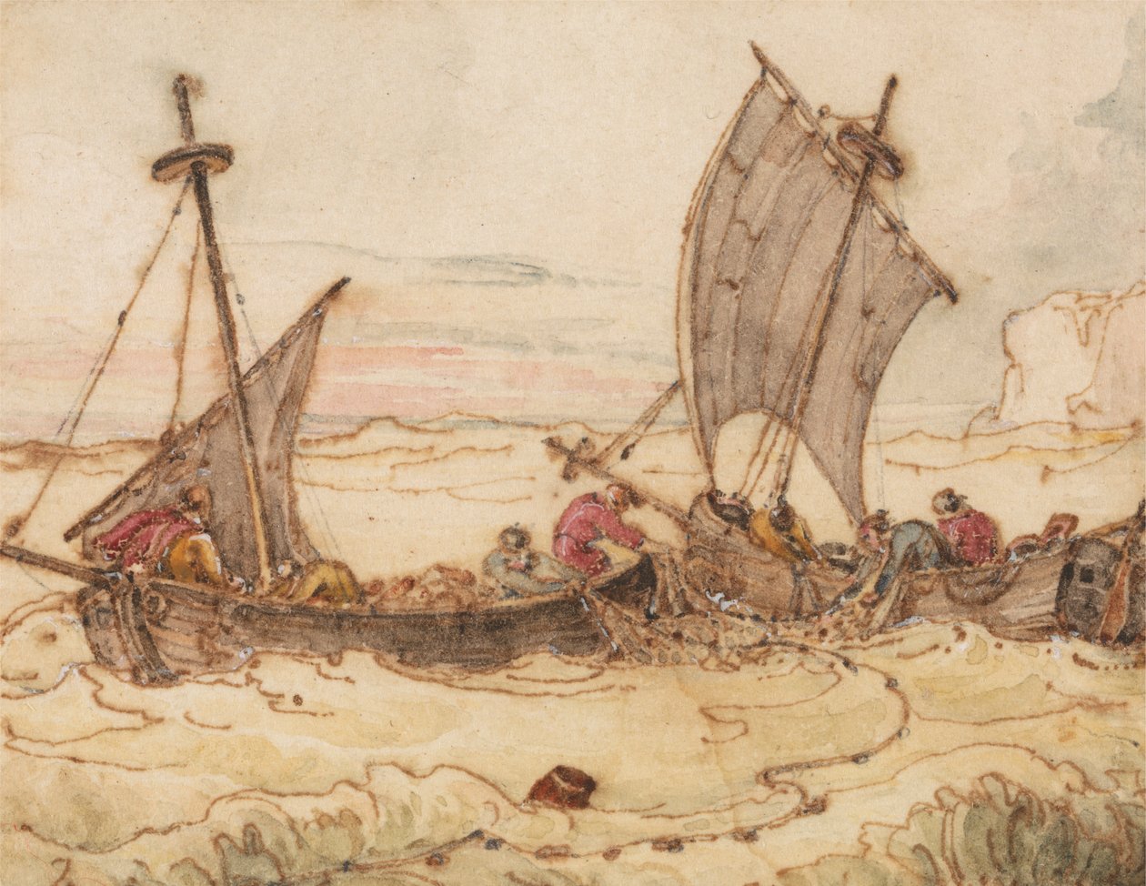 Det mirakulösa draget av fiskar av John Martin