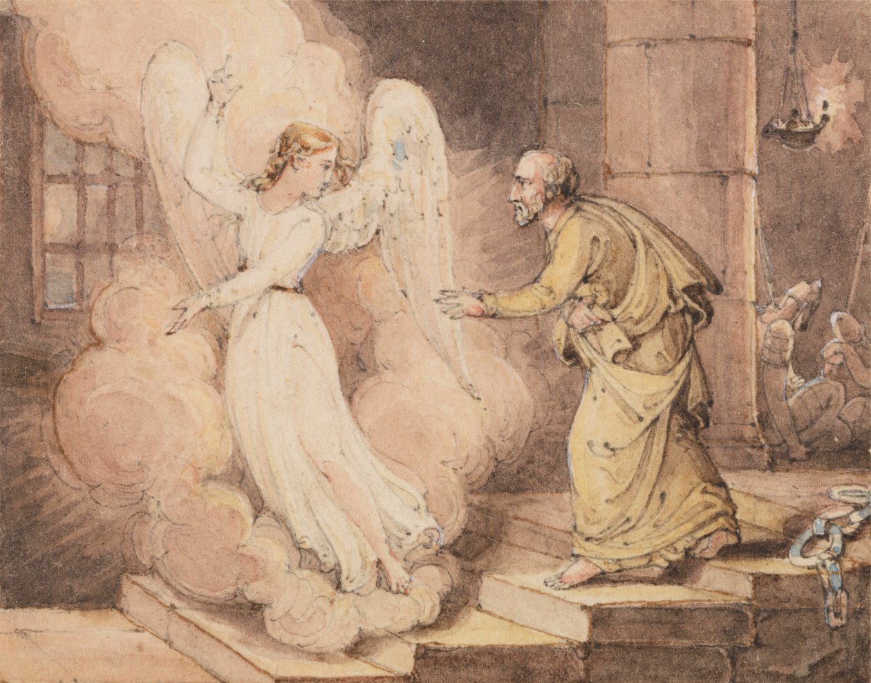 Frisläppandet av Sankt Peter från fängelset av John Martin
