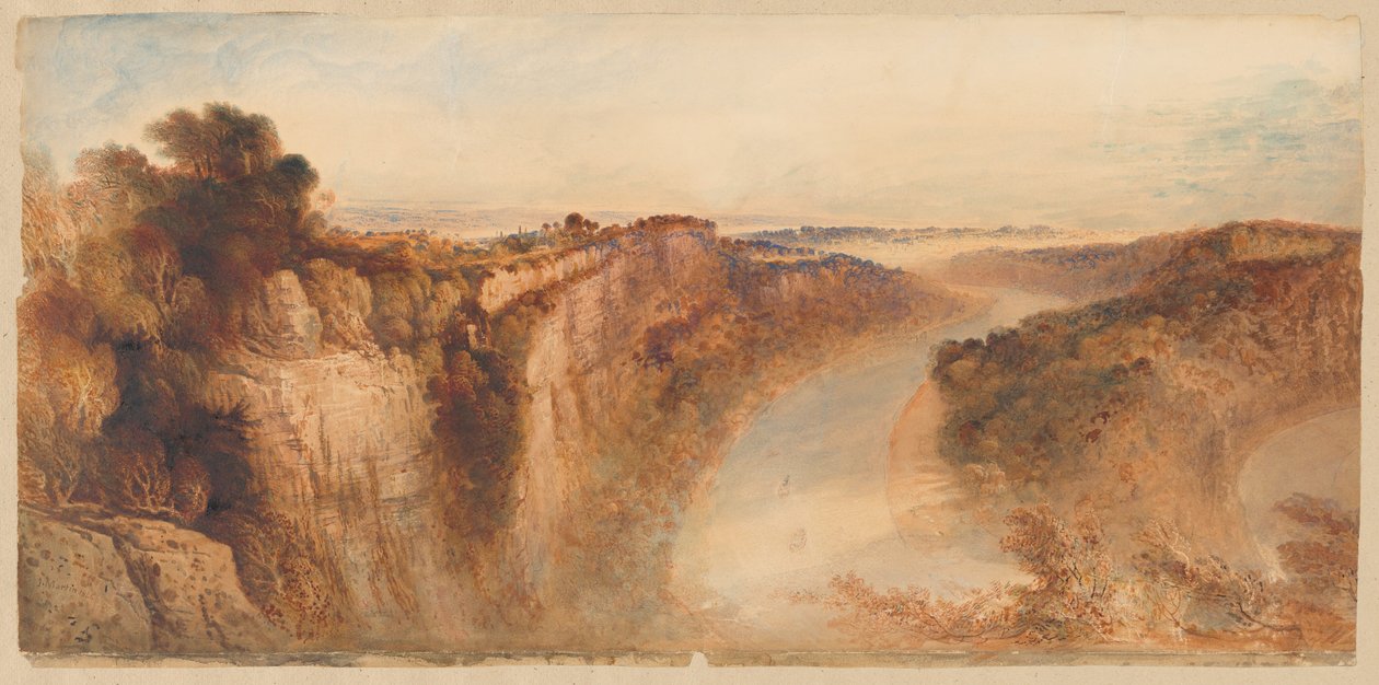 Utsikt över floden Wye, med utsikt mot Chepstow av John Martin