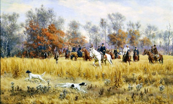 Fältförsök i North Carolina eller Central Field Trials 1891, c.1891 (olja på duk) av John Martin Tracy