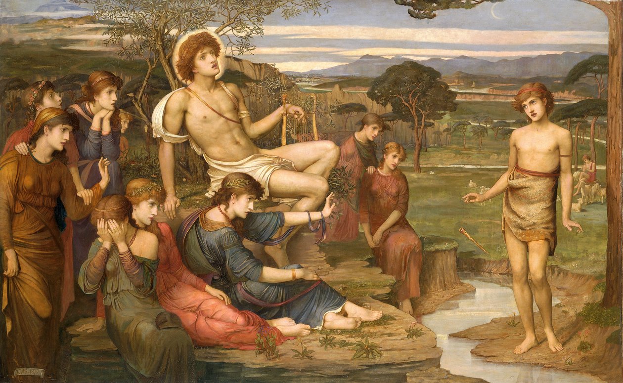 "Apollo och Marsyas", av John Melhuish Strudwick