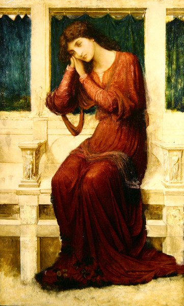 When Sorrow comes to Summerday Roses bloom in Vain, c.1910 (olja på duk) av John Melhuish Strudwick