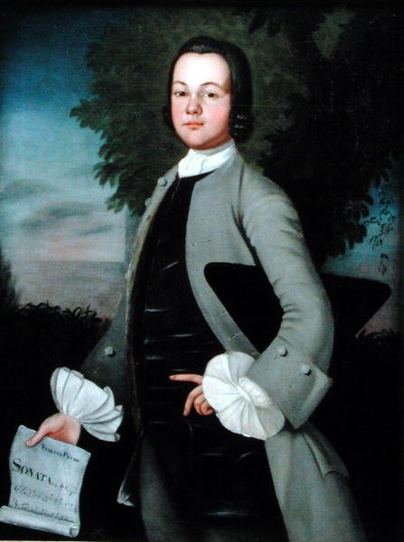 Självporträtt, ca 1753-54 (olja på duk) av John Meng