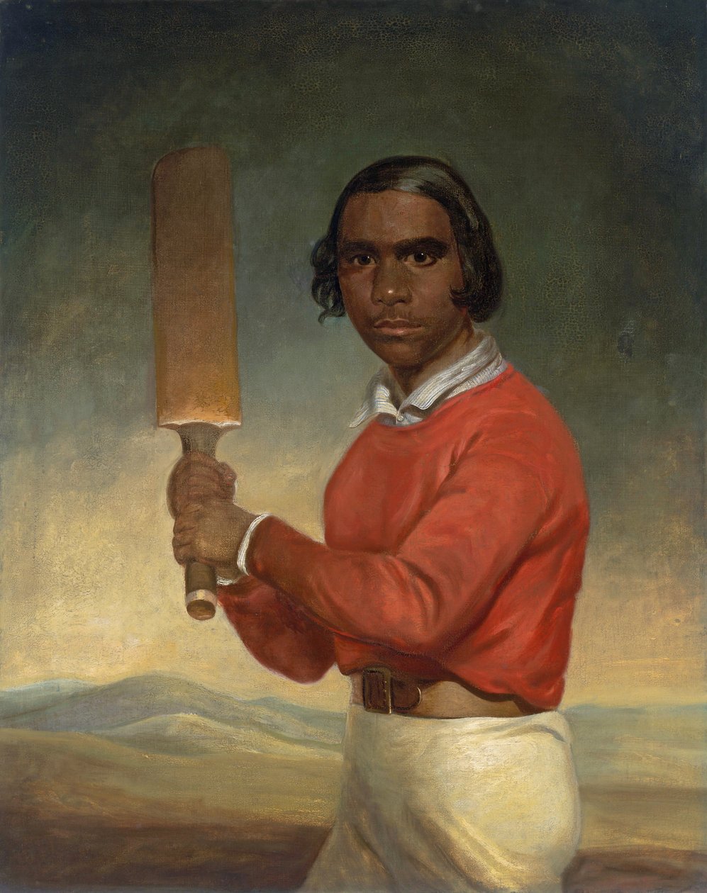 Porträtt av Nannultera, en ung cricketspelare från Poonindie
Alternativ titel(s):  

Infödd i södra Australien, elev vid missionsinstitutet i Poonindie av John Michael Crossland