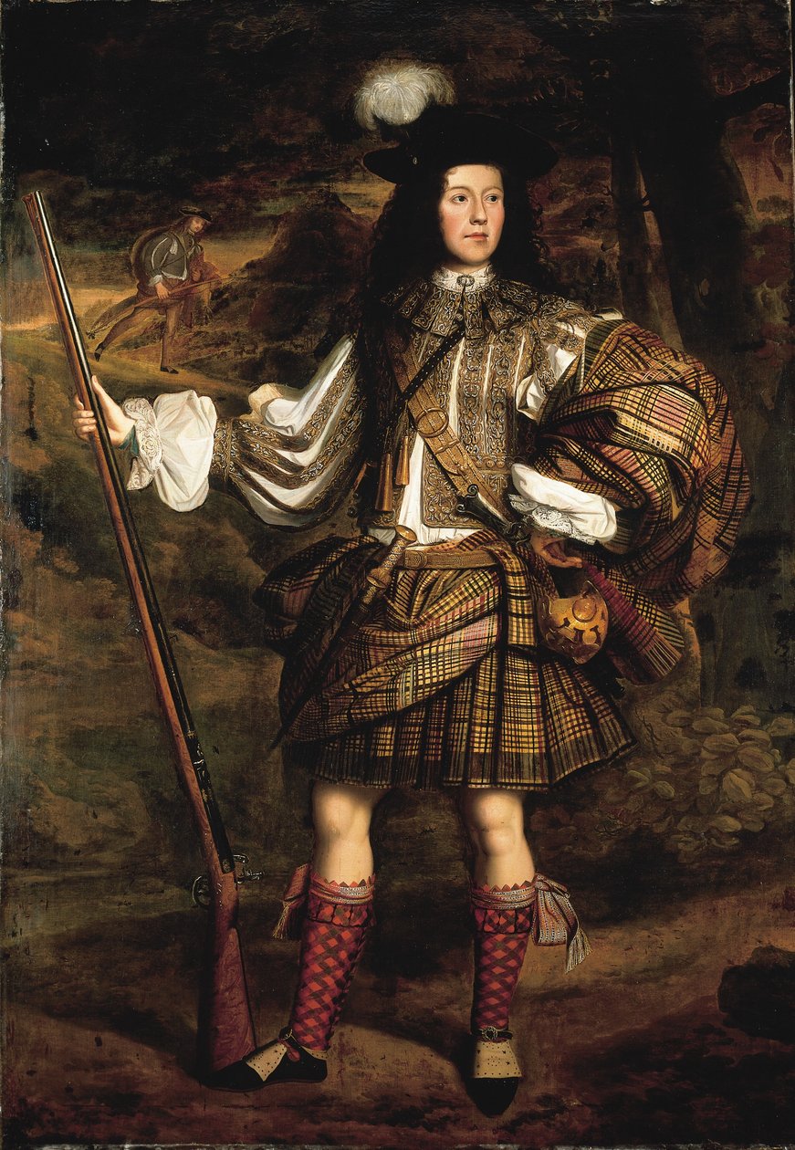 A Highland Chieftain: Porträtt av Lord Mungo Murray av John Michael Wright