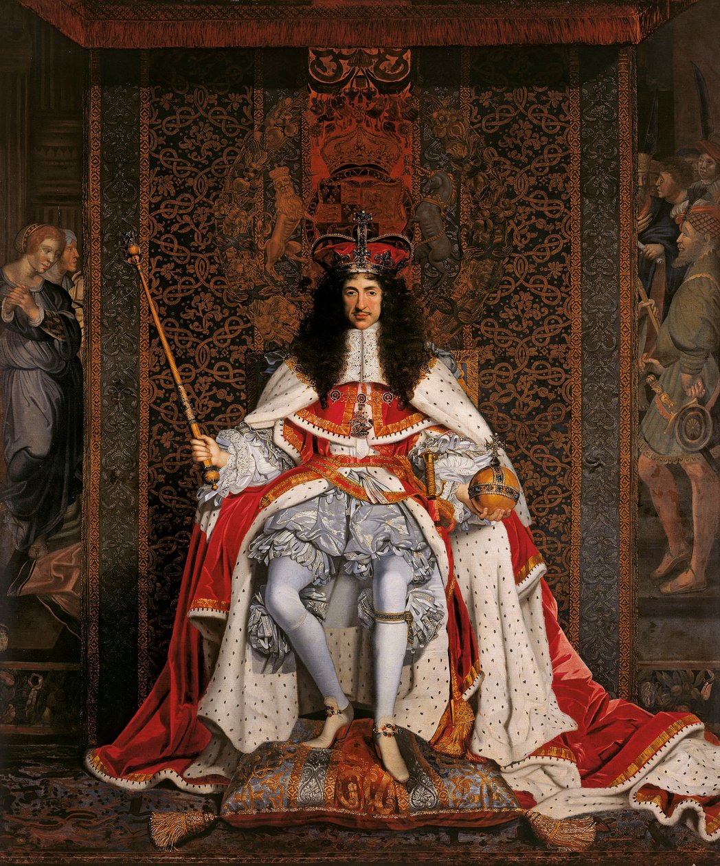 Karl II av England i kröningsdräkt av John Michael Wright