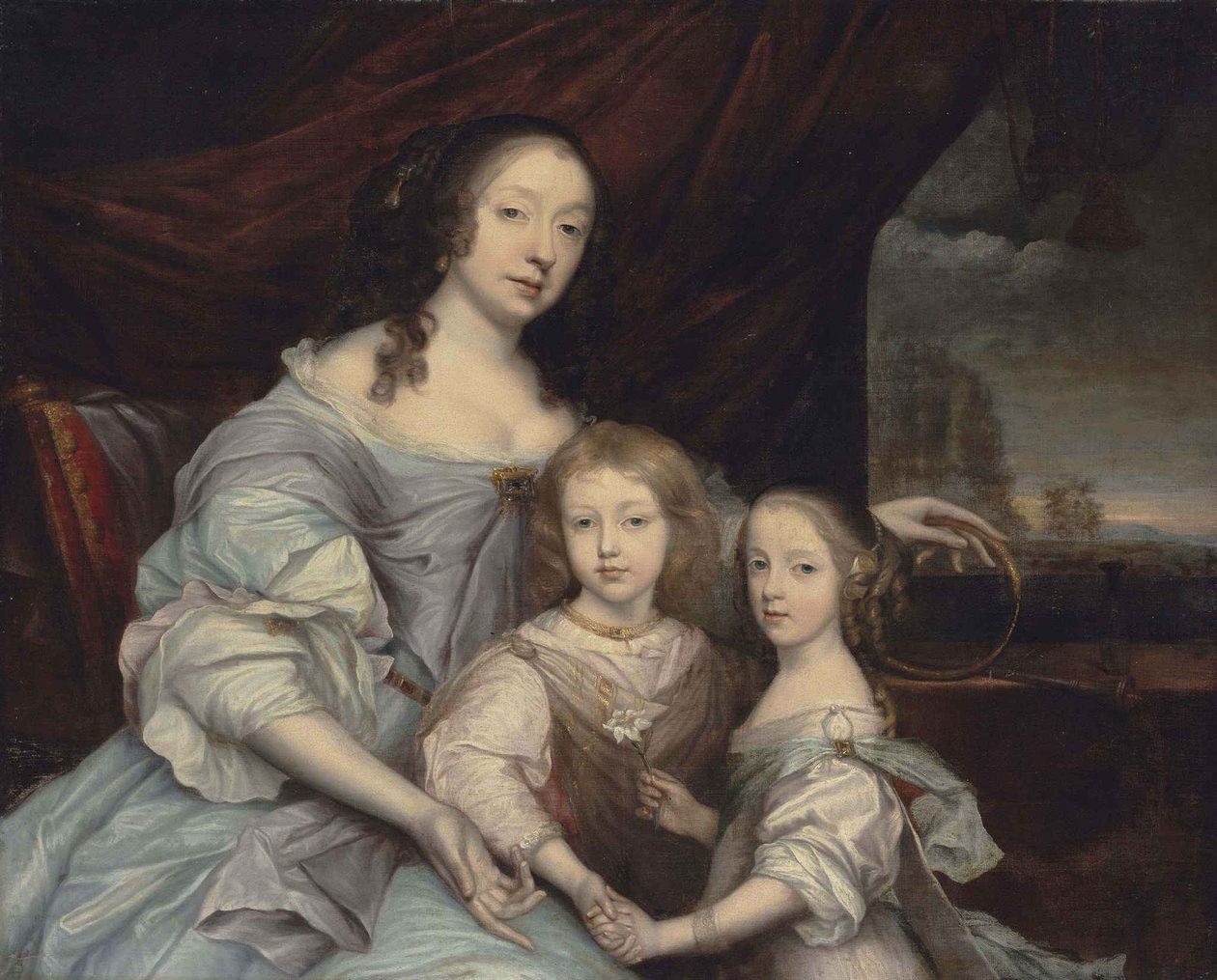 John Michael Wright Mary Villiers och hennes barn av John Michael Wright