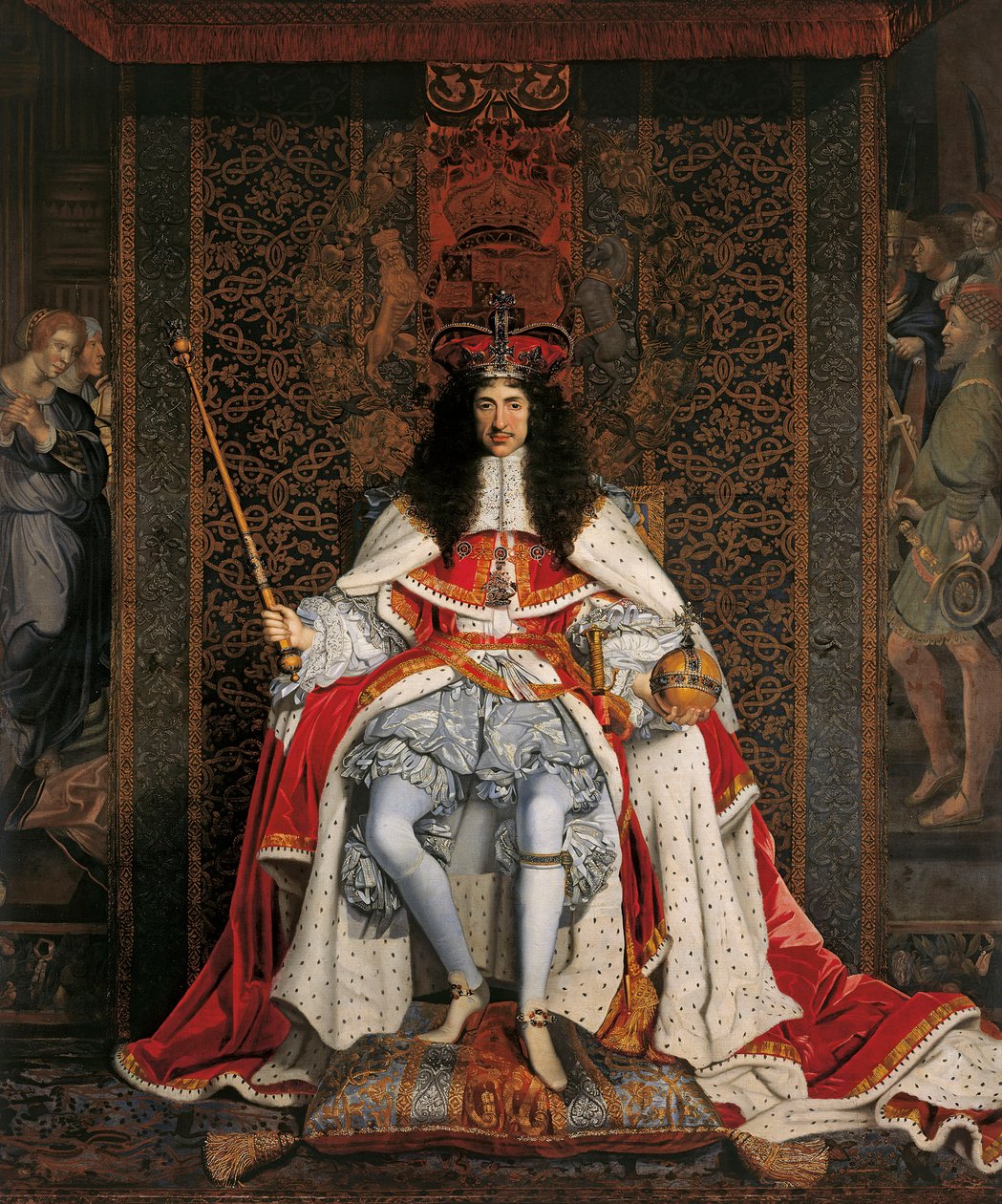 Porträtt av Karl II av England 1630-1685, ca 1676. av John Michael Wright