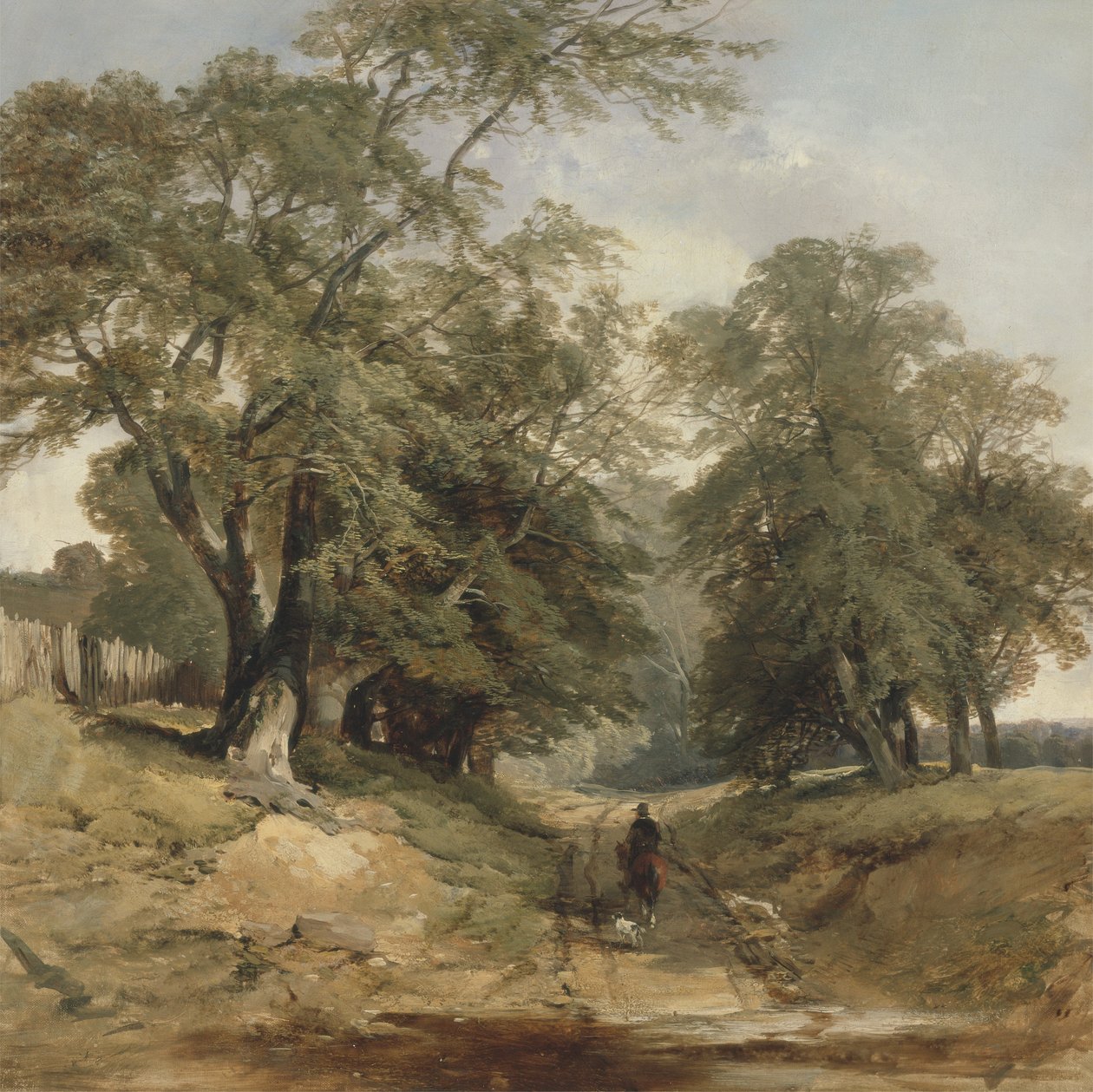 A Landscape with a Horseman, ca 1850 (olja på duk) av John Middleton