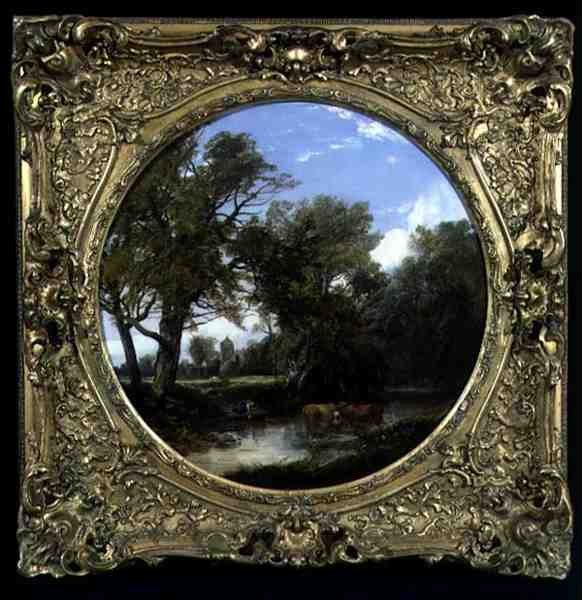 Norfolk River Scene (olja på duk) av John Middleton