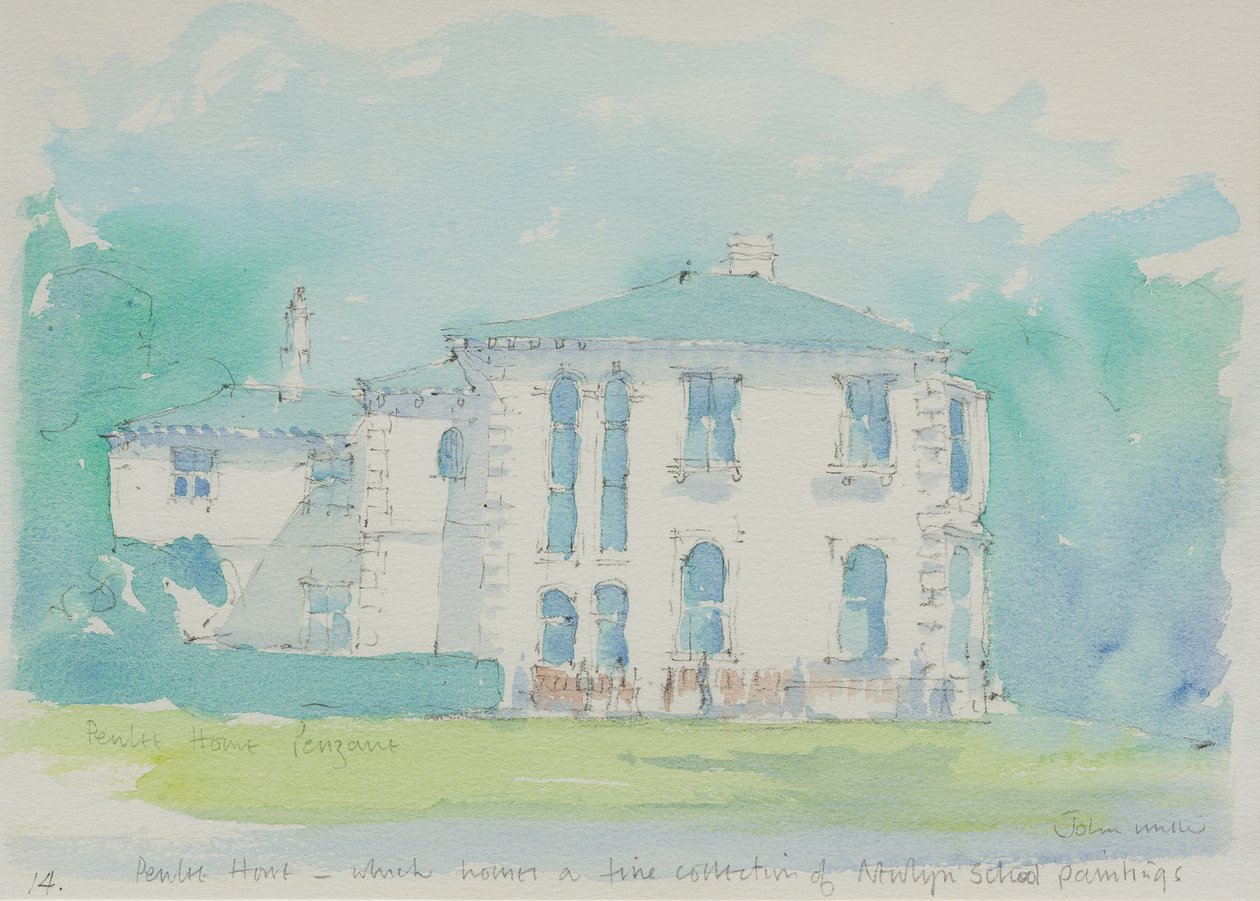 Penlee House, 1991 (wc på papper) av John Miller