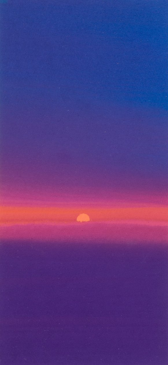 Soluppgång (gouache) av John Miller