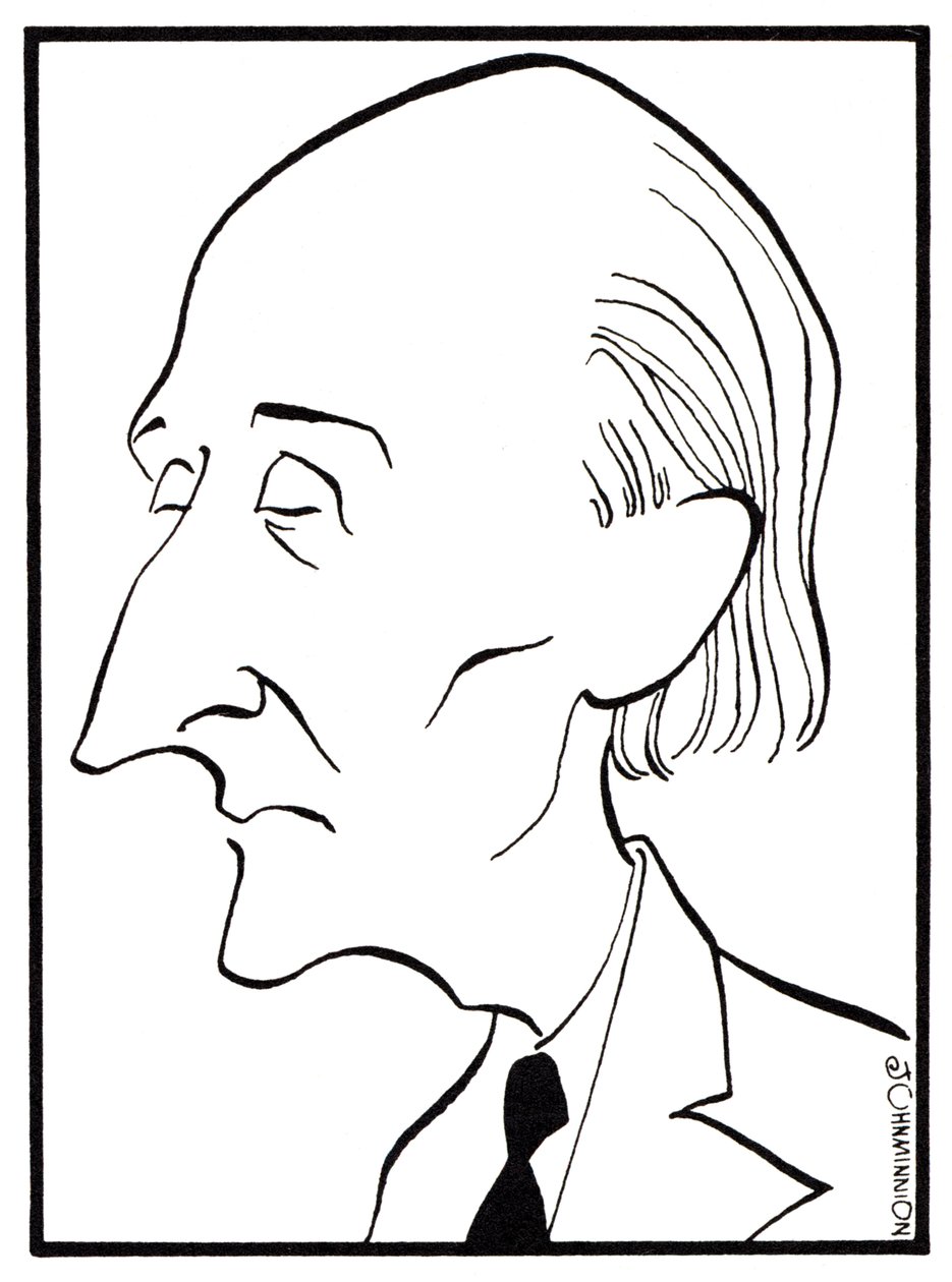 Frederick Delius - karikatyr av John Minnion - engelsk kompositör - 29 januari 1862 - 10 juni 1934 av John Minnion