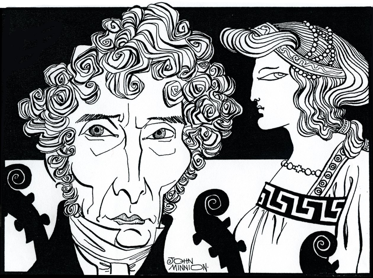 Luigi Cherubini med Médée (karaktär från opera comique med samma namn) av John Minnion
