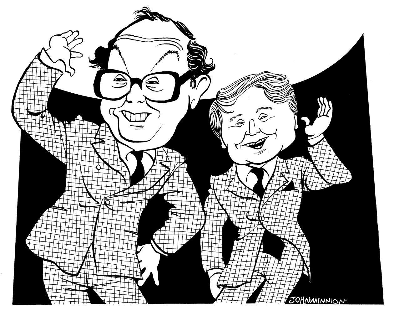 Morcambe och Wise - karikatyr av John Minnion av John Minnion