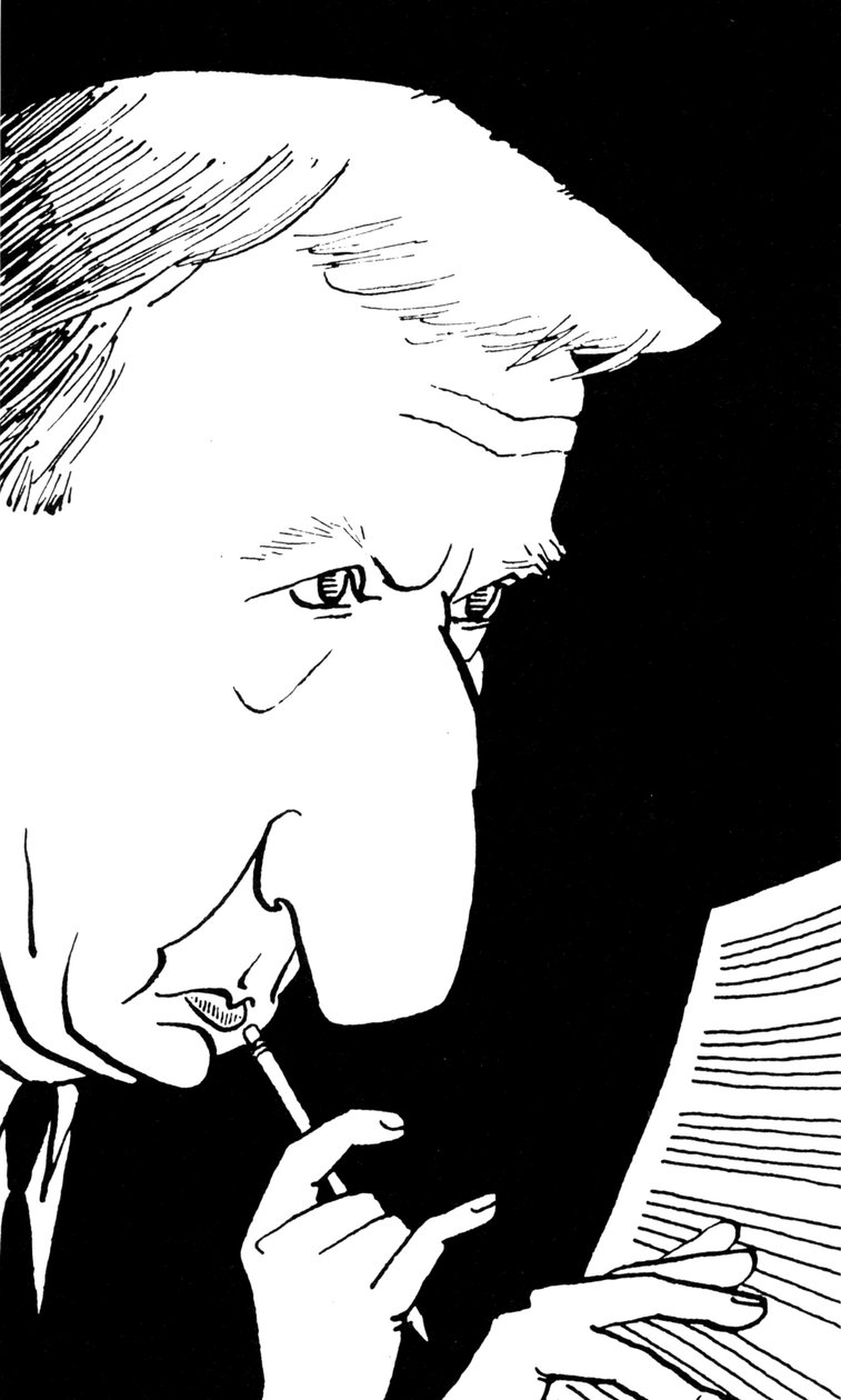 Richard Rodney Bennett, karikatyr av John Minnion av John Minnion