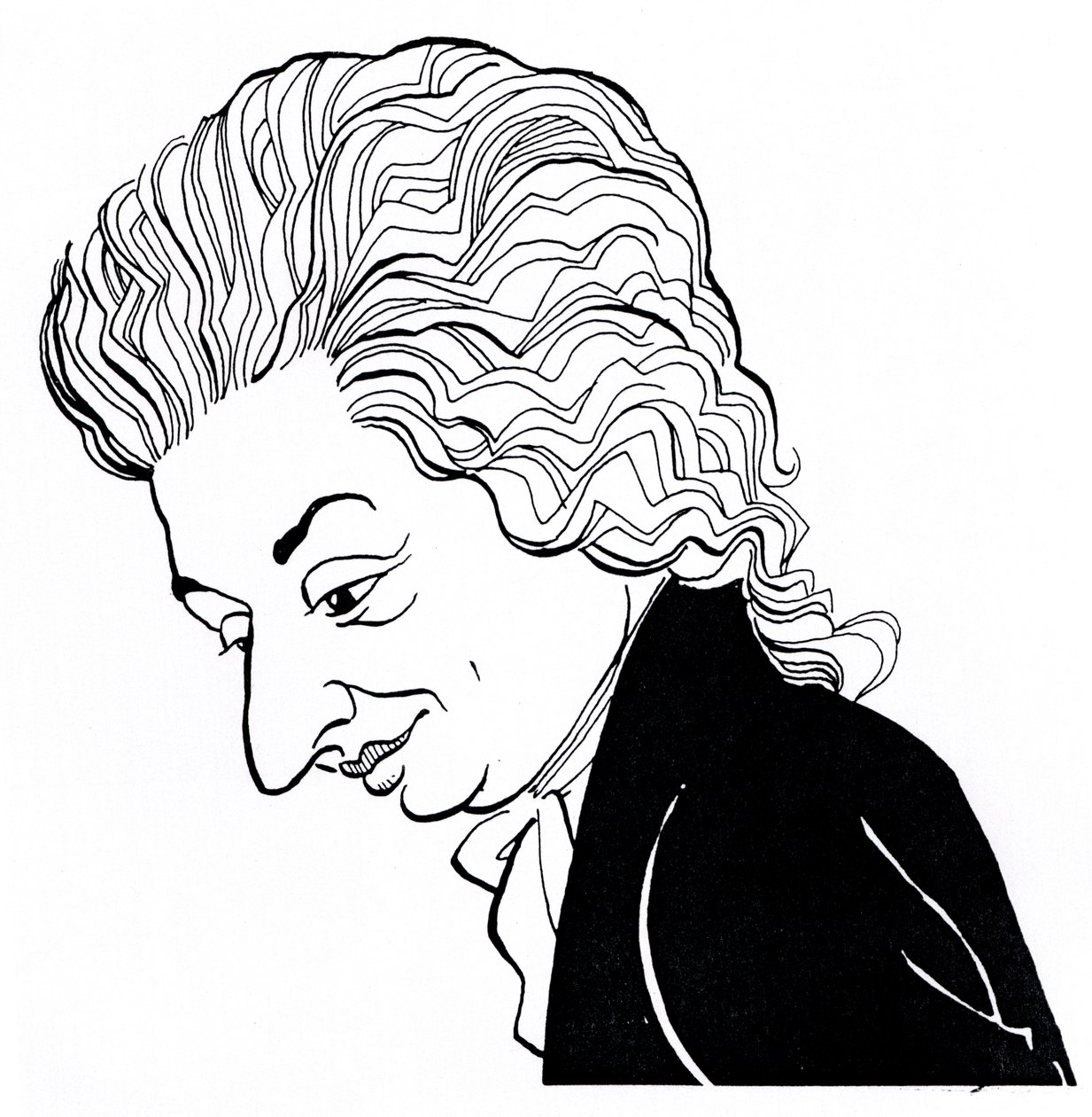 Wolfgang Amadeus Mozart - karikatyr av John Minnion