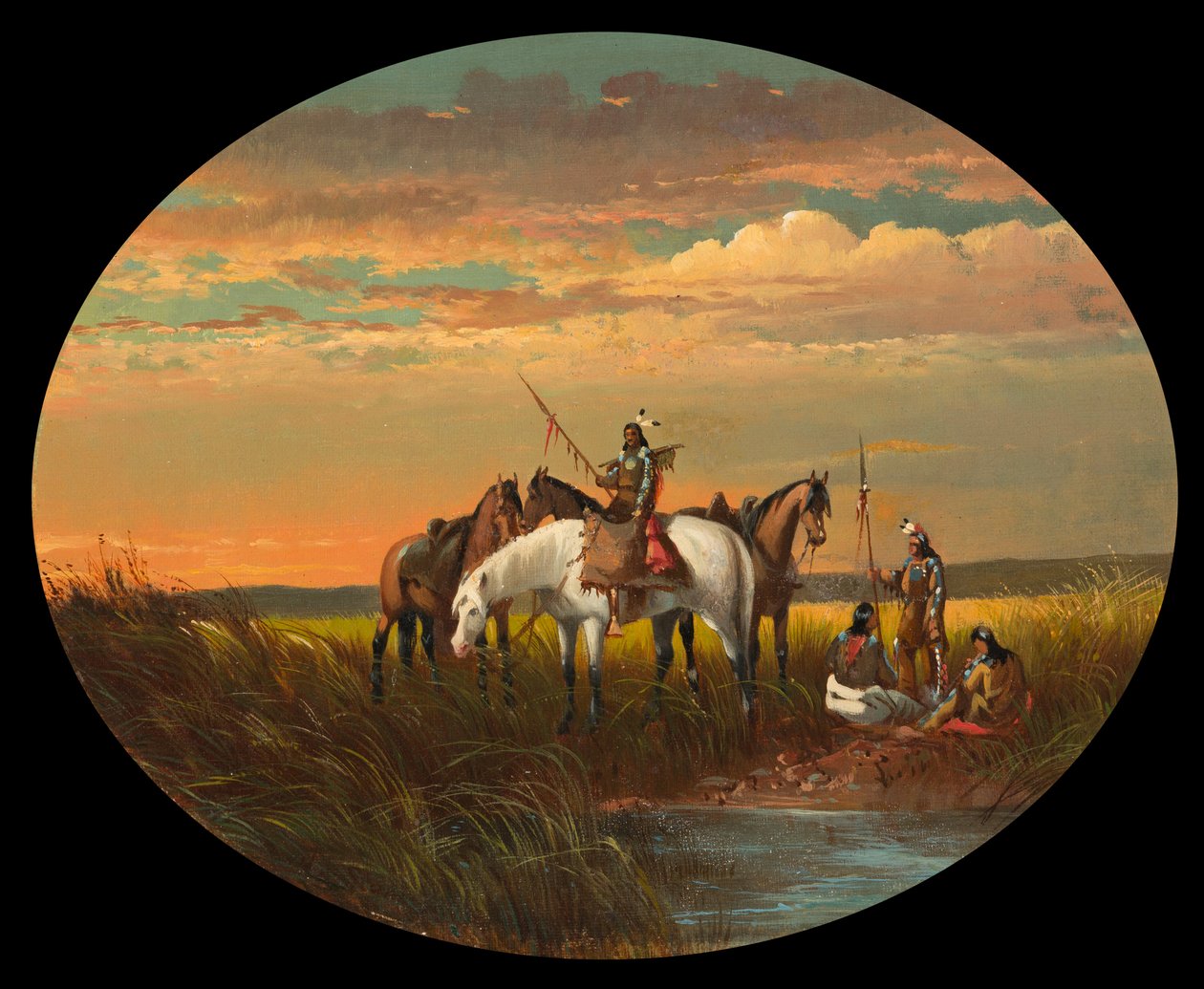 Ett stopp på prärien för en rök, c.1870 av John Mix Stanley