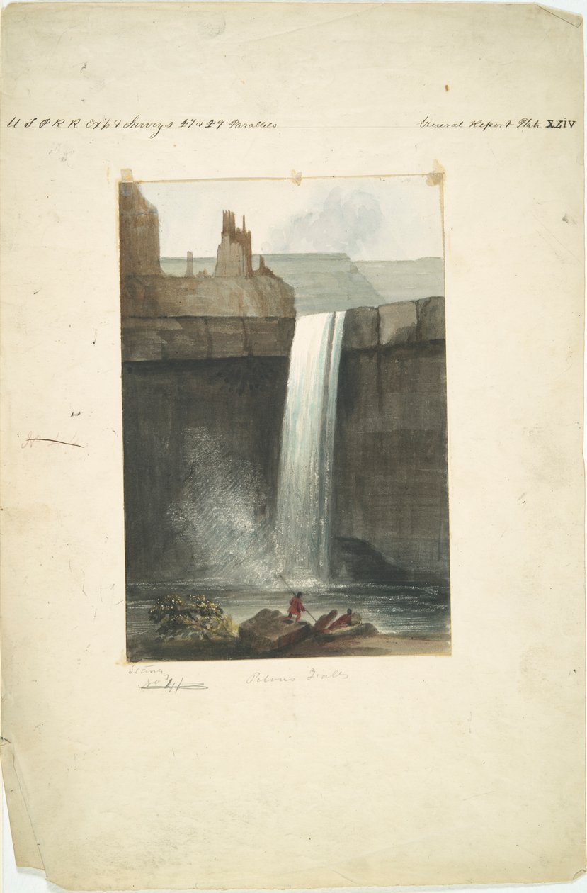 Peluse Falls av John Mix Stanley