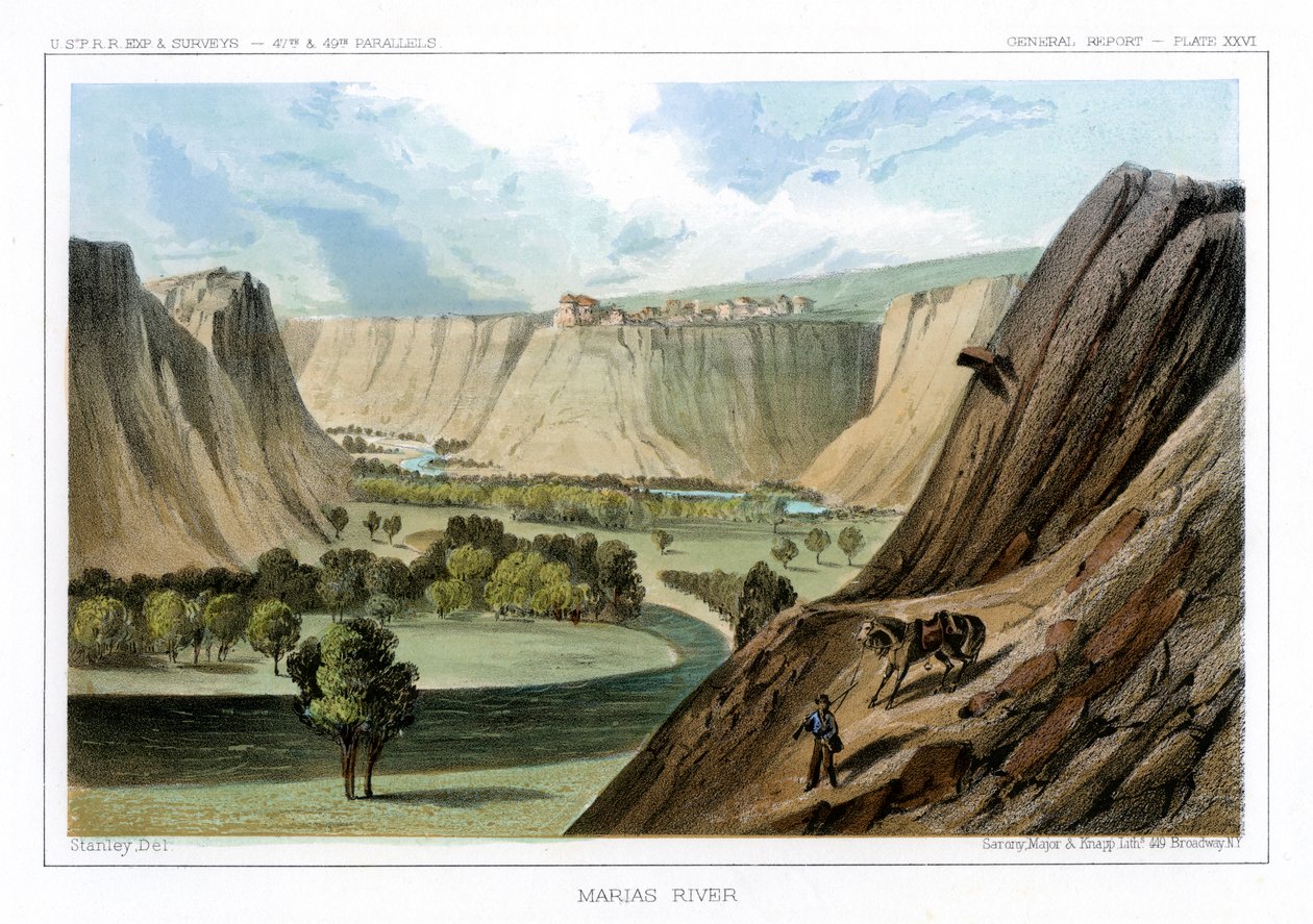 Marias River, Montana, USA, 1856. av John Mix Stanley