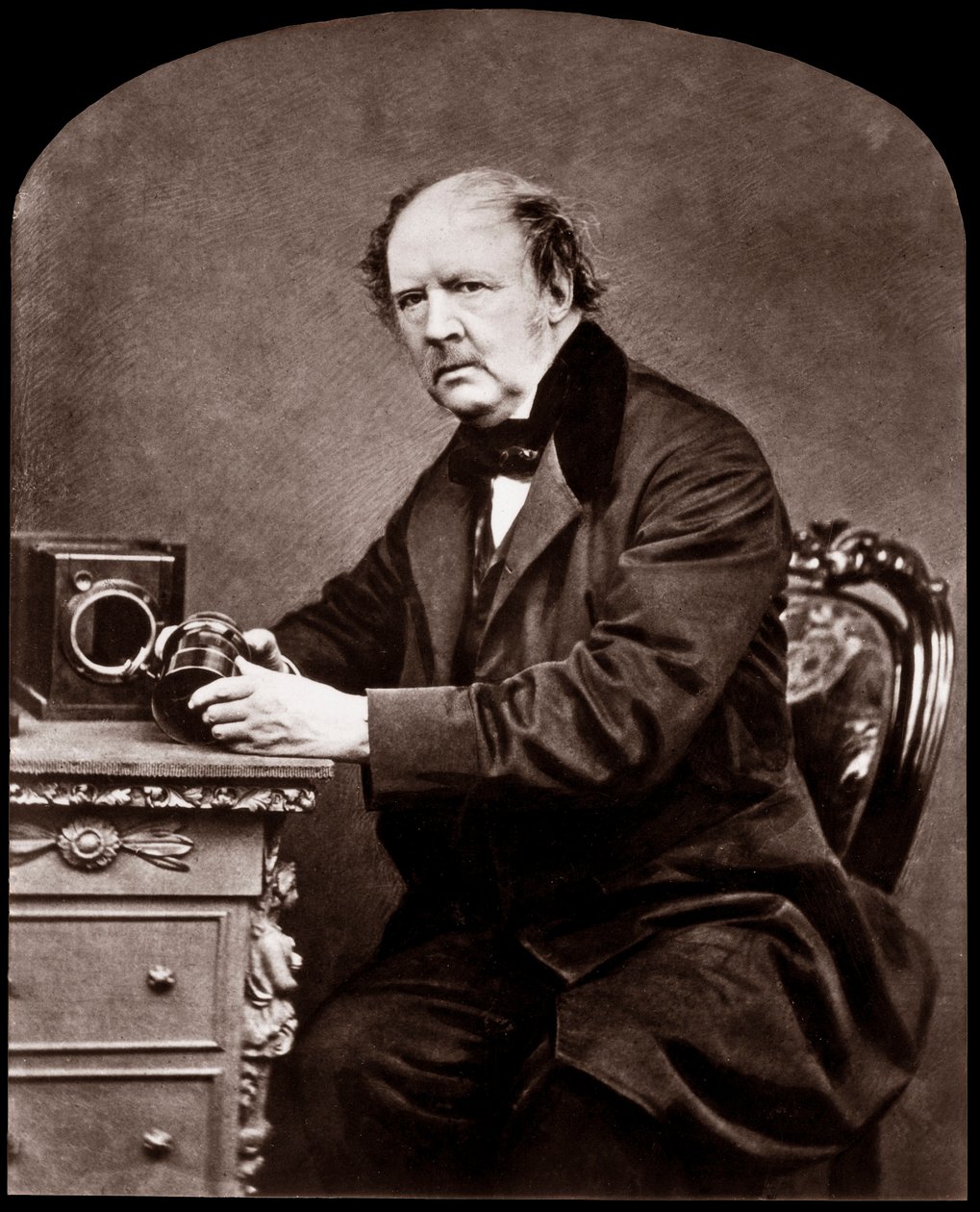 Porträtt av William Henry Fox Talbot (1800-1877). Engelsk fysiker och fotografisk pionjär, 1864. av John Moffat
