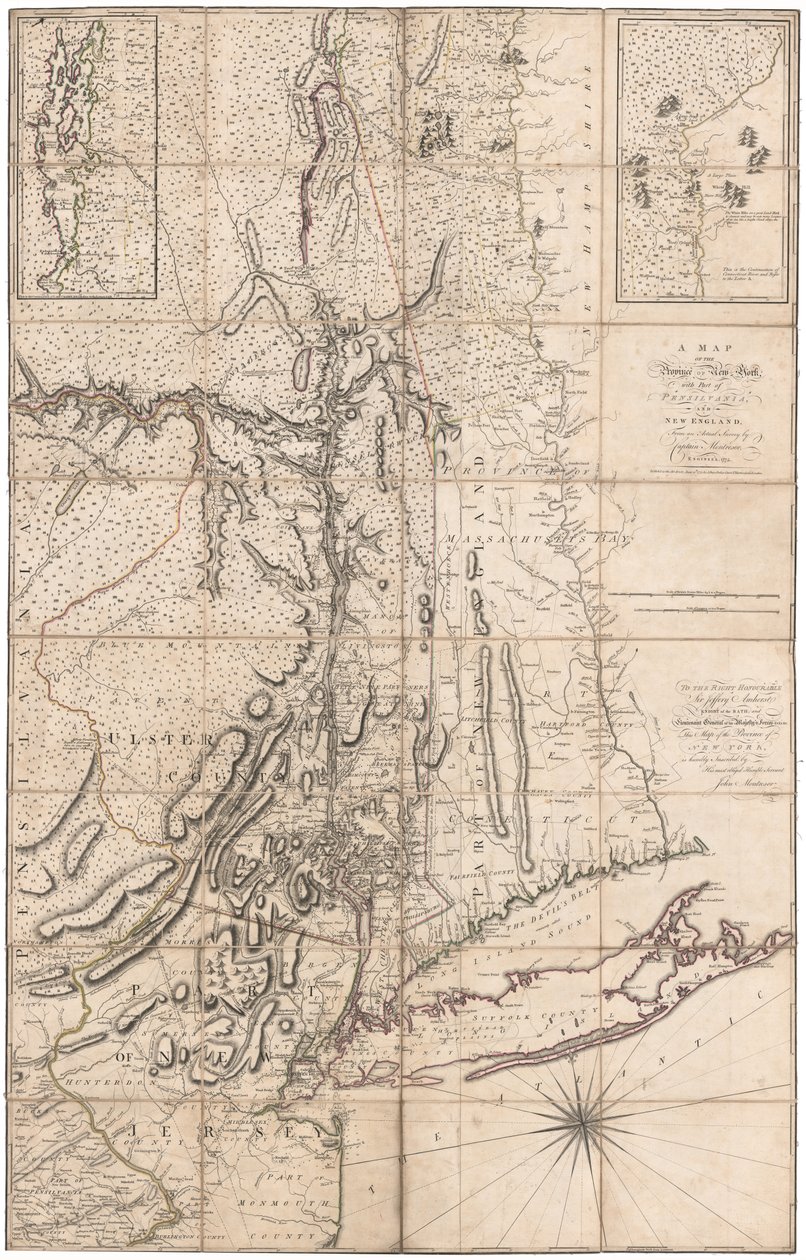 En karta över New York av Montresor av John Montresor