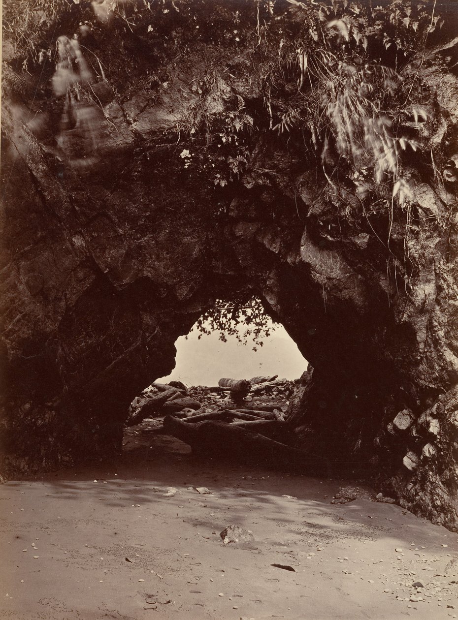 Tropiskt landskap, Natural Arch, Cupica Bay, 1871. av John Moran