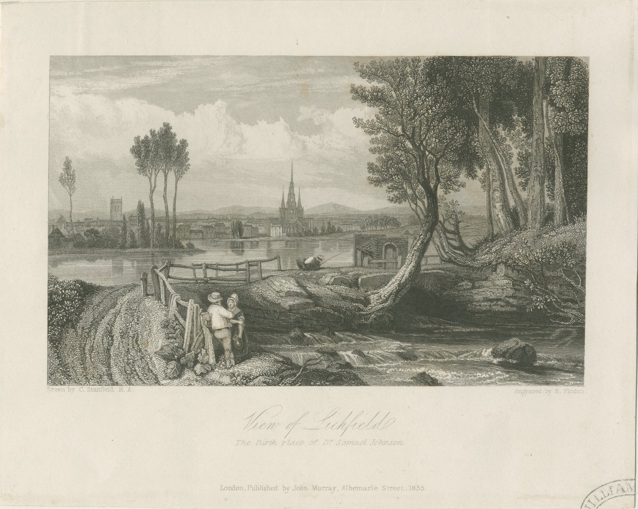 Lichfield - Eastview: stålgravyr, och [c 1835] (tryck) av John Murray
