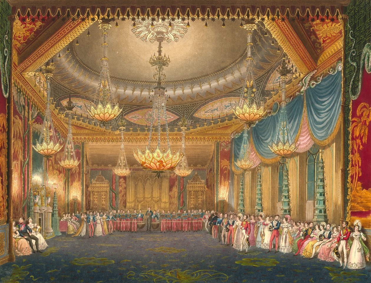 Musikrummet i den kungliga paviljongen av John Nash