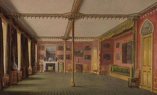 The Red Drawing Room från Views of the Royal Pavilion, Brighton av John Nash av John Nash