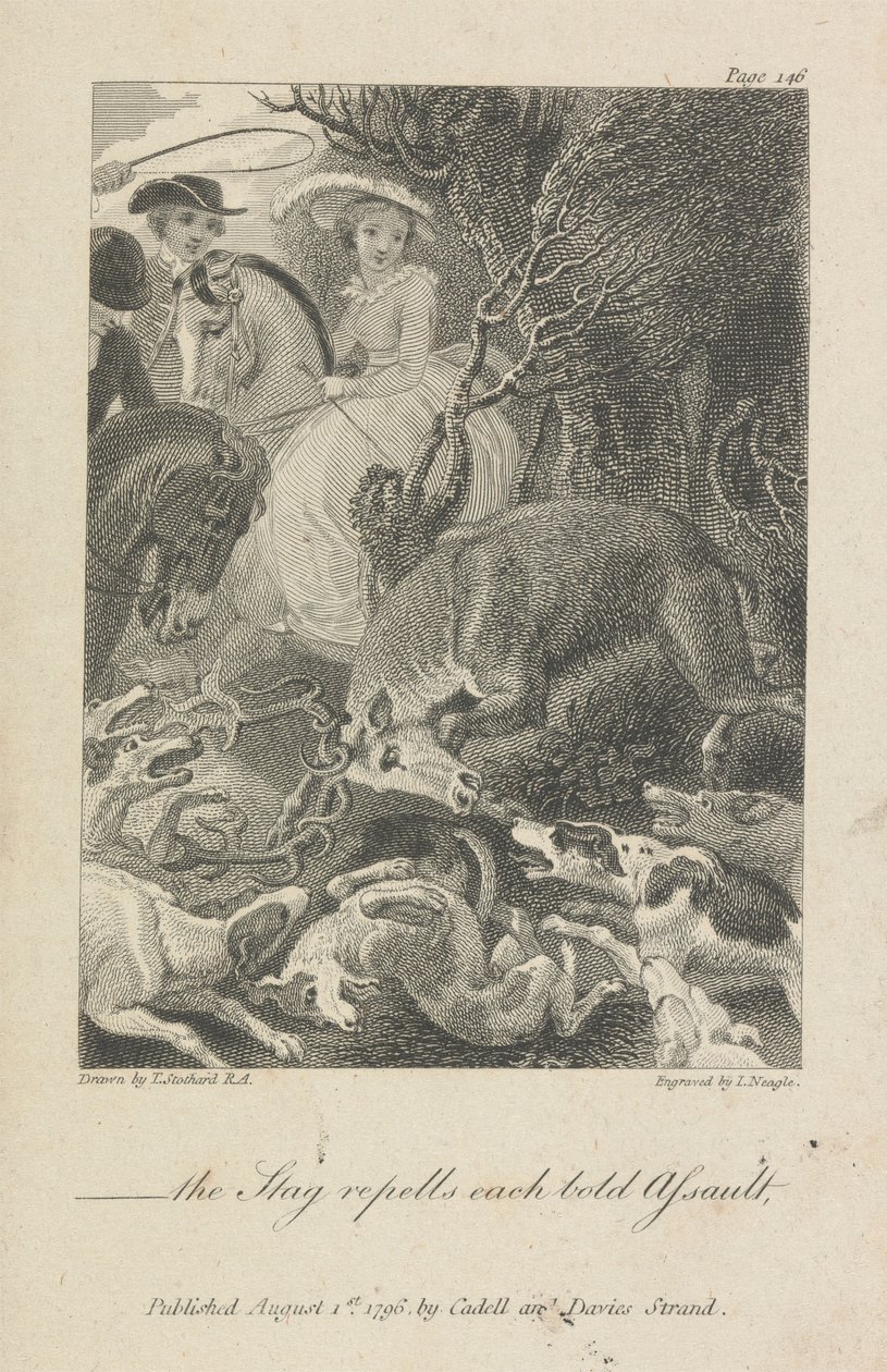 "-the Stag stöter bort varje djärvt angrepp." av John Neagle
