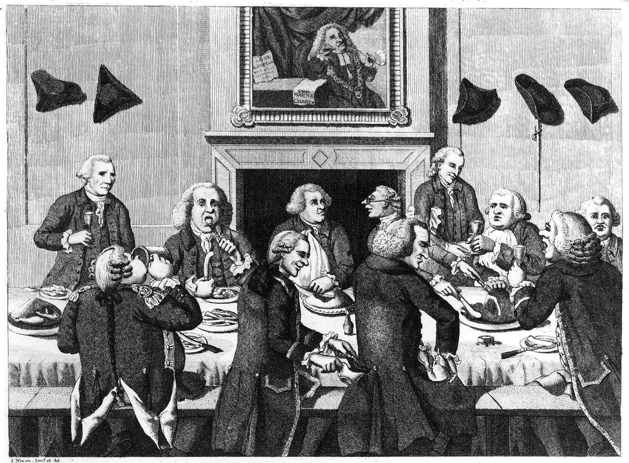Provsmakning, 1782 (gravyr) av John Nixon