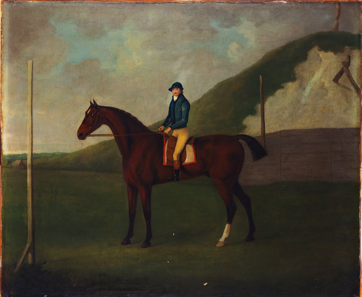 "Creeper", A Bay Colt Med Jockey Uppe Vid Startposten Vid The Running Gap In The Devils Ditch, Newmarket av John Nott Sartorius