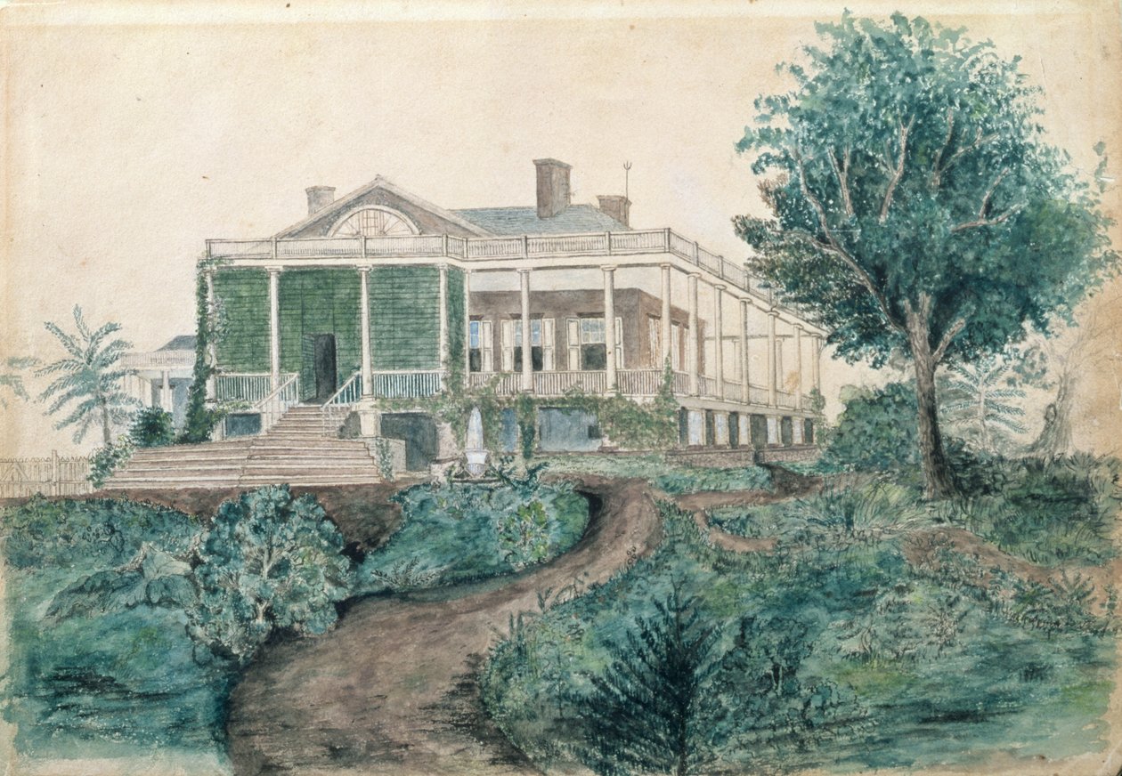The Inman Homestead (wc på papper) av John OBrian Inman