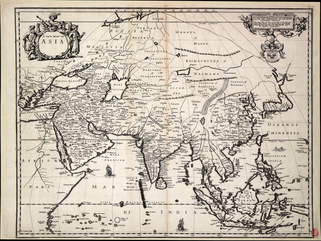 En ny karta över Asien av John Ogilby