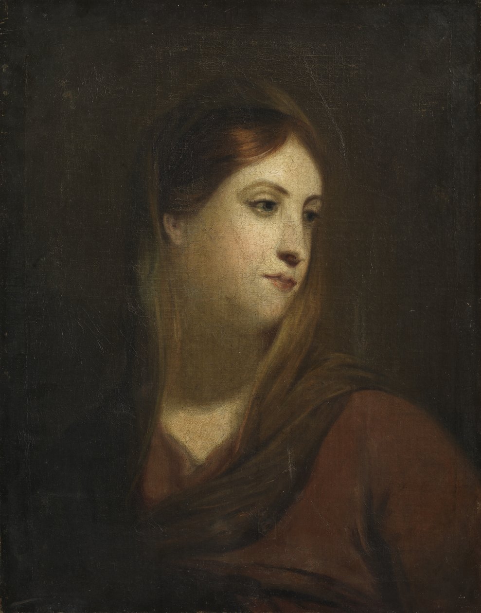 Skiss för ett kvinnligt huvud, ca 1800 av John Opie