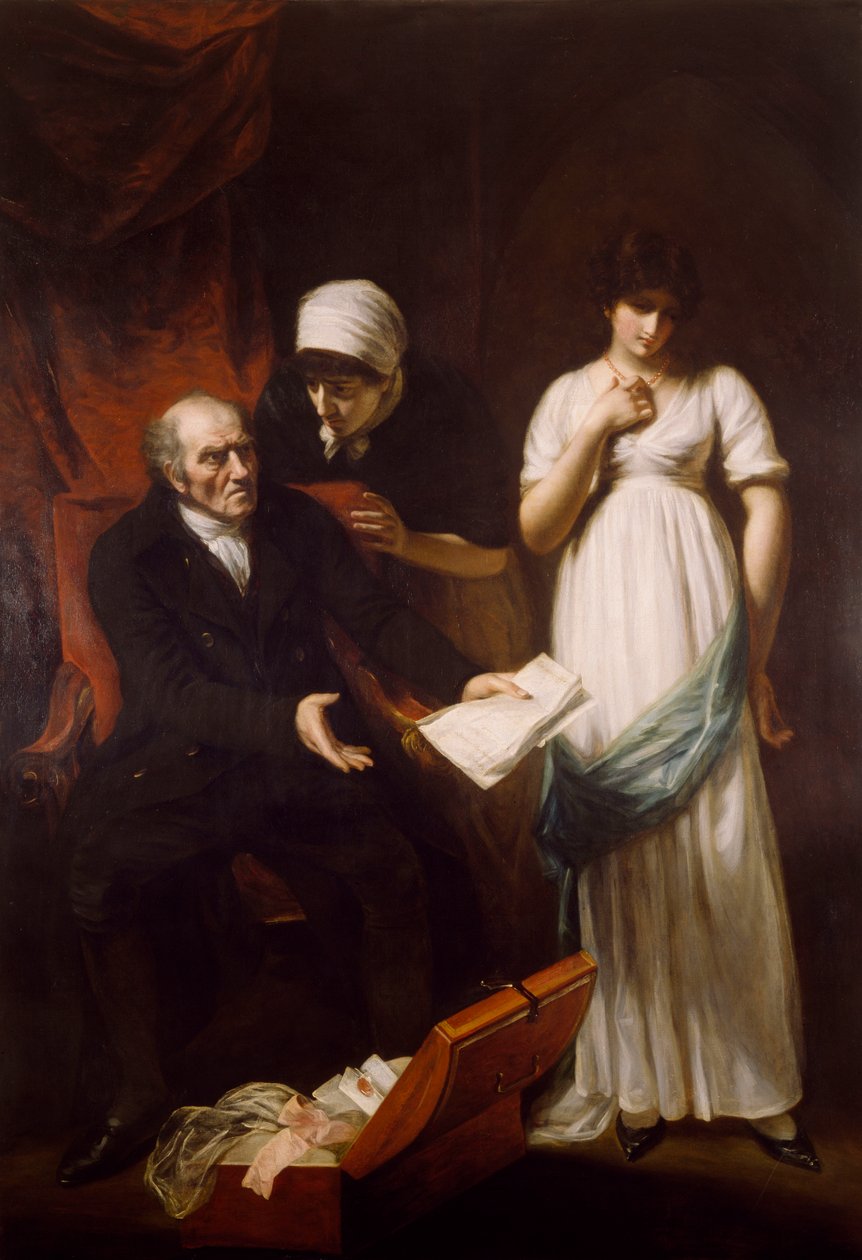 Den arga fadern eller upptäckten av den hemliga korrespondensen, 1802 av John Opie