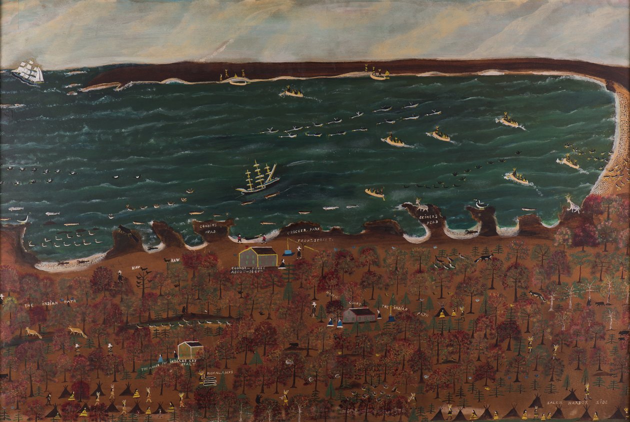 Indian Encampment at Marblehead, 1920-28 (olja på fiberboard) av John Orne Johnson Frost