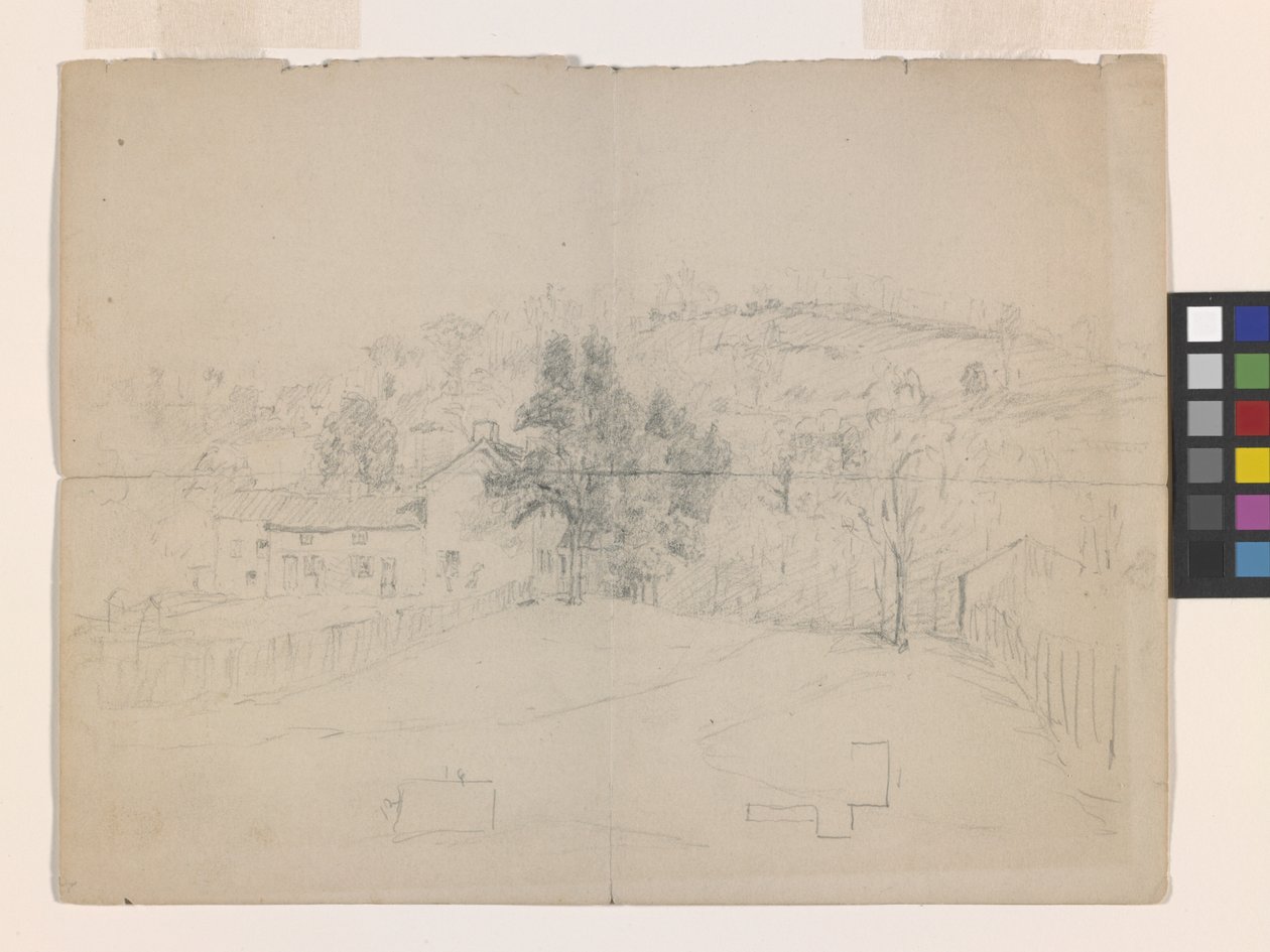 Street In Brookville (penna på benvitt papper) av John Otis Adams