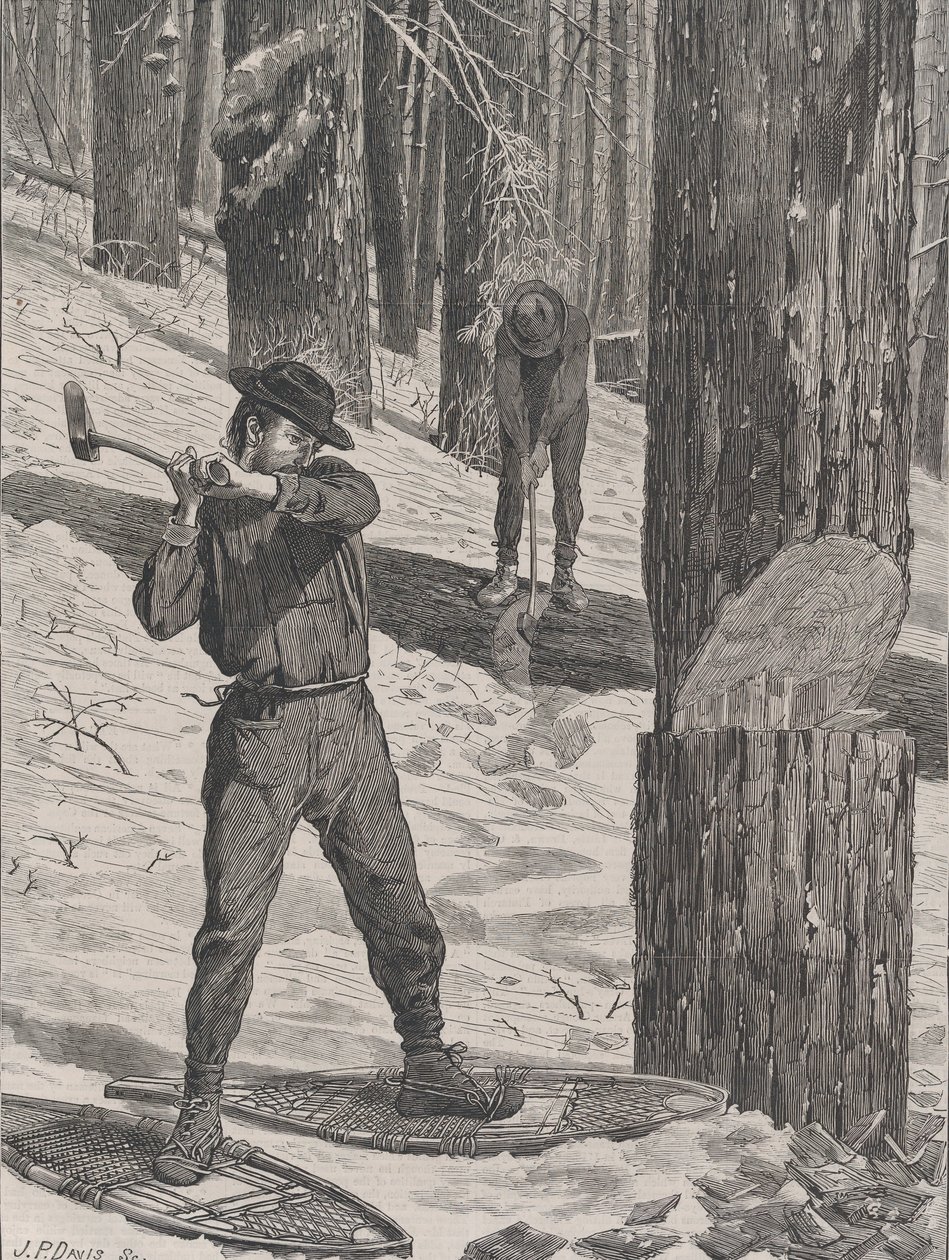 Lumbering in Winter Every Saturday, Vol. II, Ny serie, 28 januari 1871. av John Parker Davis