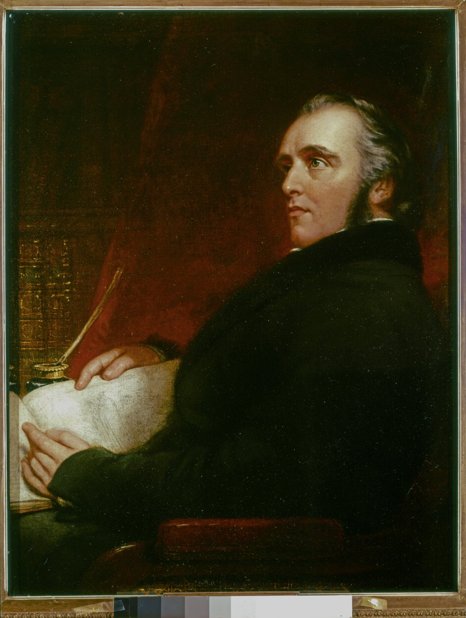 Thomas Babington MACAULAY, Porträtt 1849-c.1853 (olja på duk) av John Partridge