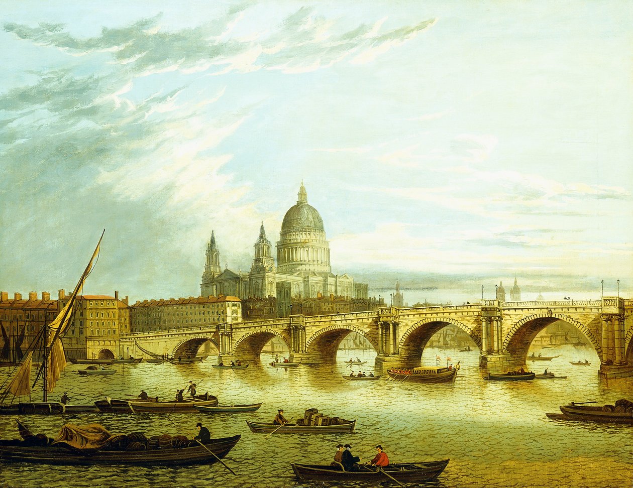 Utsikt över Blackfriars Bridge med Saint Paul